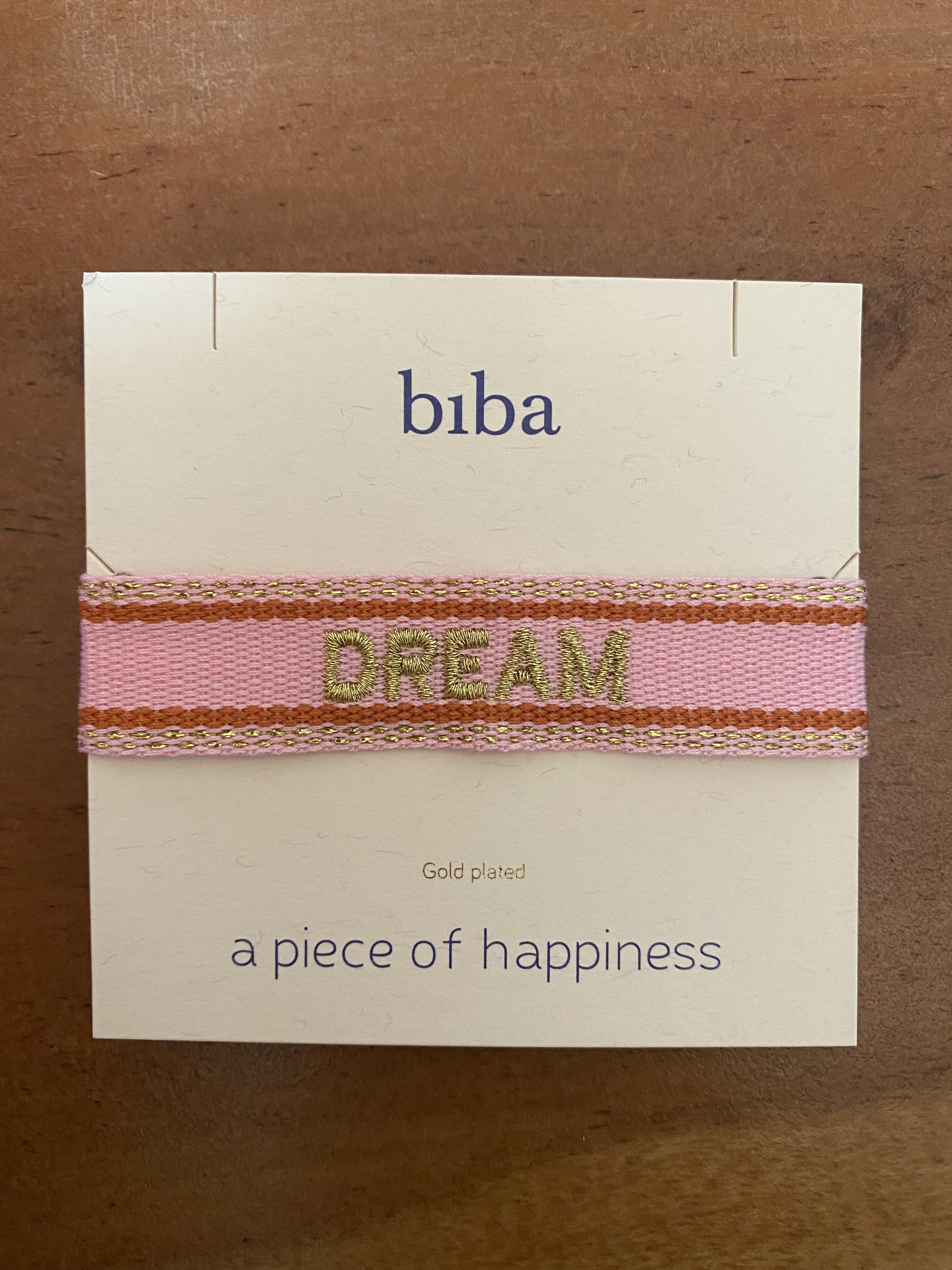 Biba Armband Textil "Dream" rosa