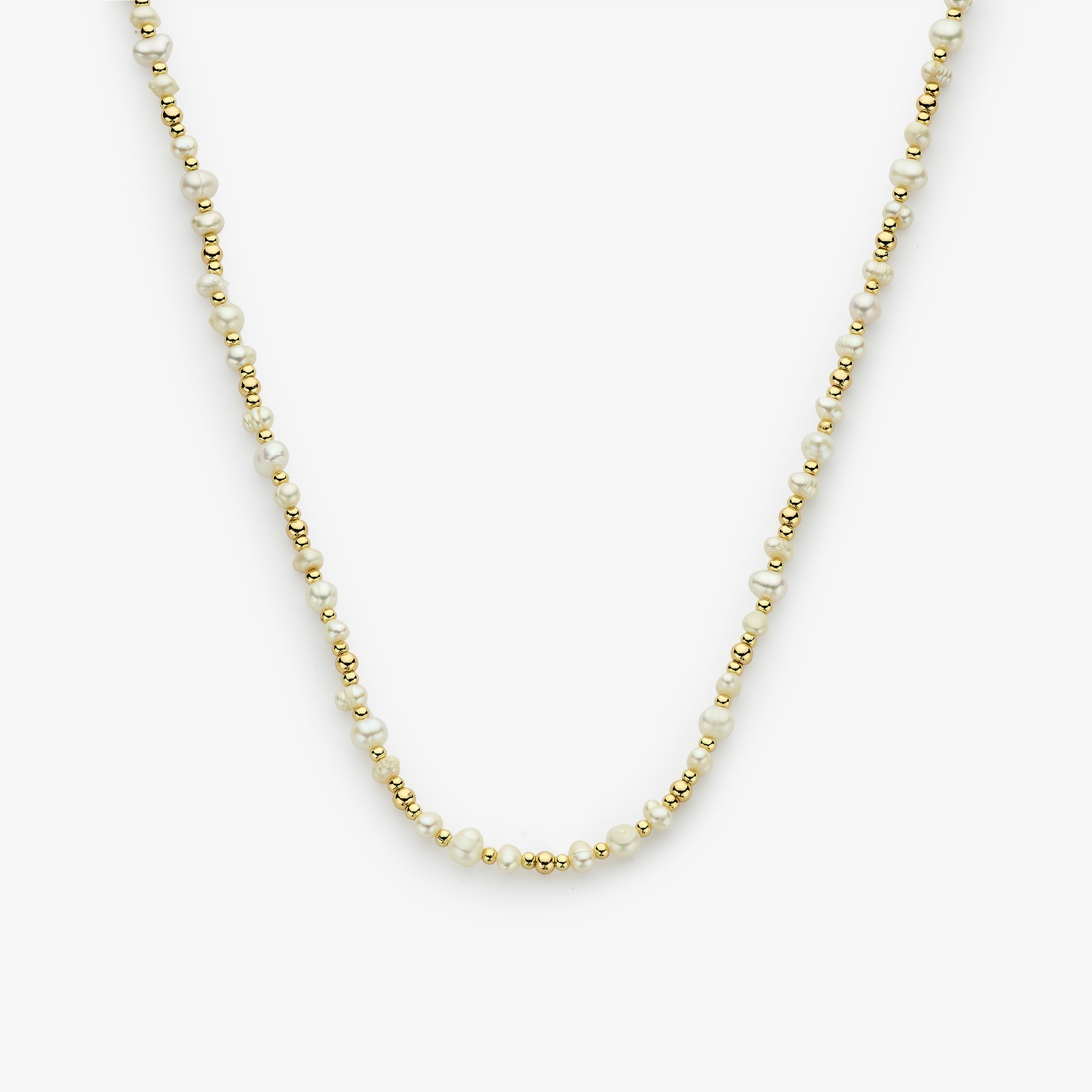 Biba Halskette mit Süßwasserperlen goldfarben 