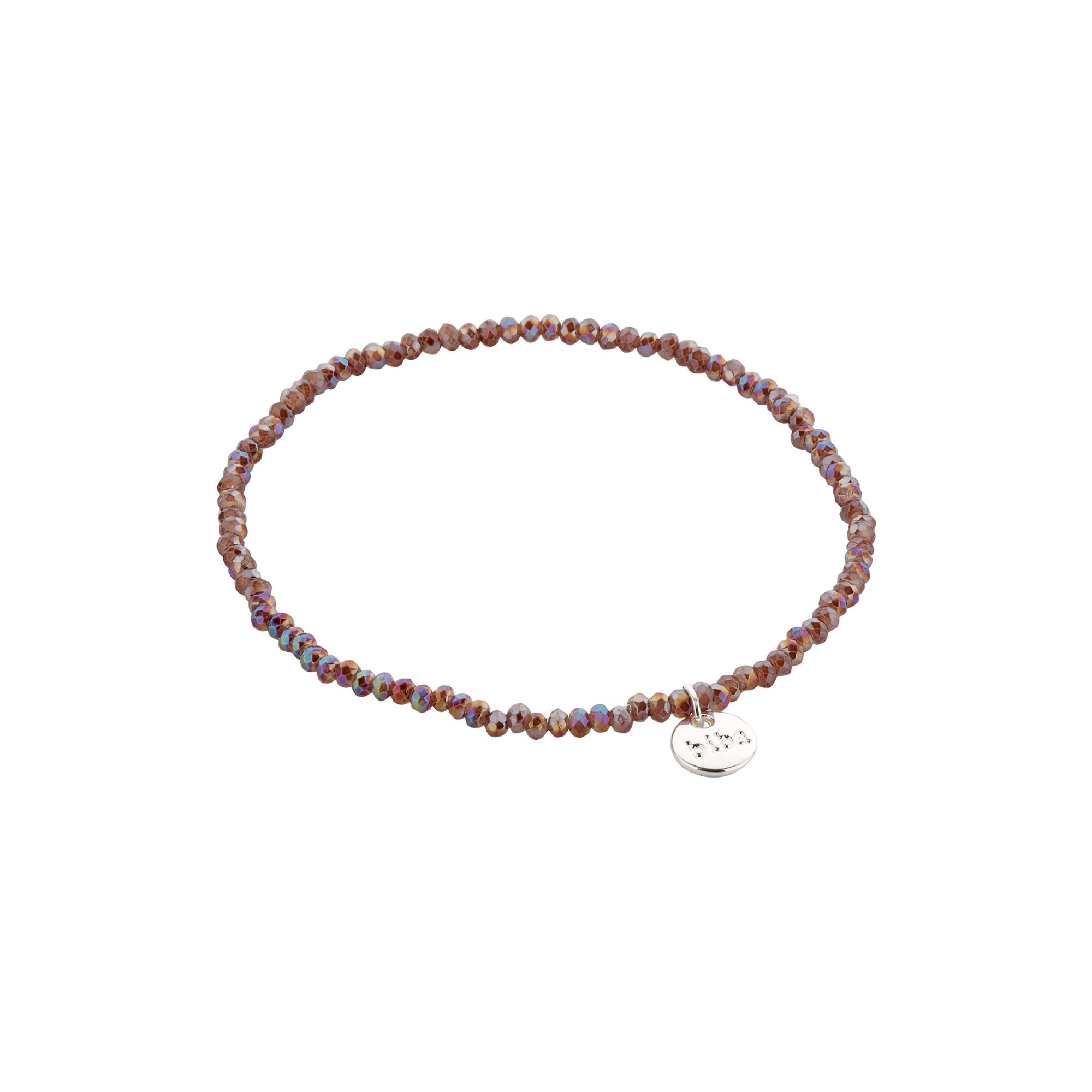 Biba Perlen-Armband aus Crystal braun 1mm 