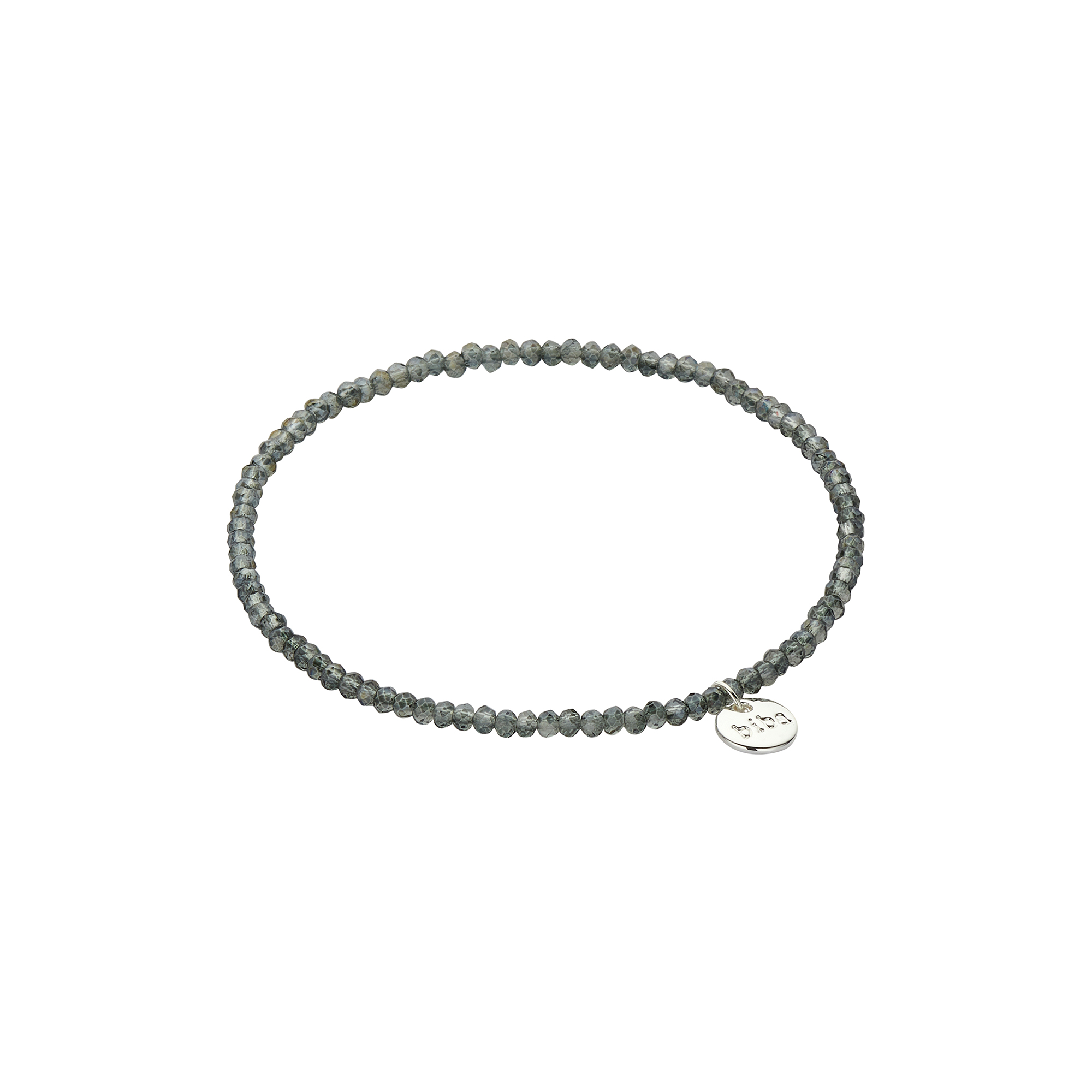 Biba Perlen-Armband aus Crystal grau 1mm